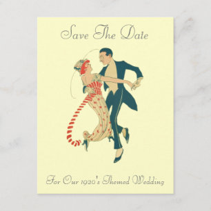 Hochzeit der 1920er Jahre rettet das Datum Save The Date