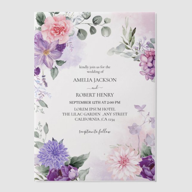 Hochzeit der Aquarellblume (Vorderseite)