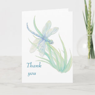 Hochzeit der Blaue Libelle Dankeskarte