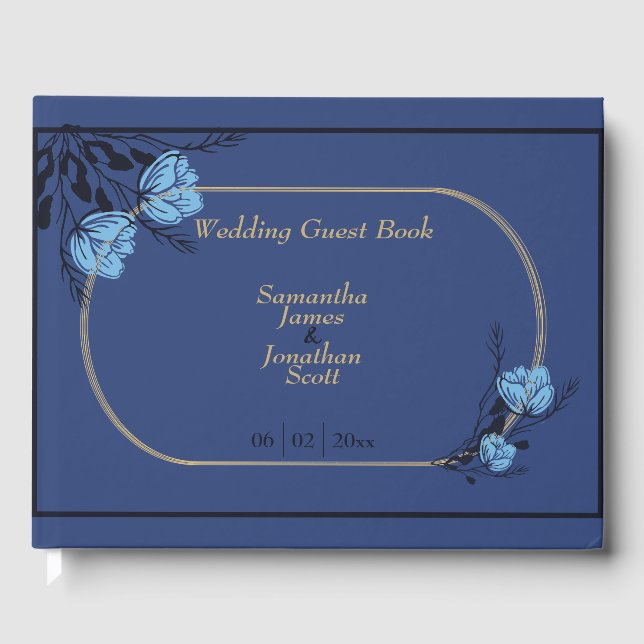 Hochzeit der blauen Blume Gästebuch (Vorderseite)