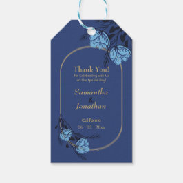 Hochzeit der blauen Blume Geschenkanhänger