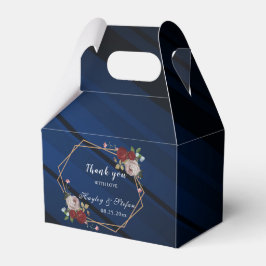 Hochzeit der Blauen Burgund Blush Pink Floral Geschenkschachtel