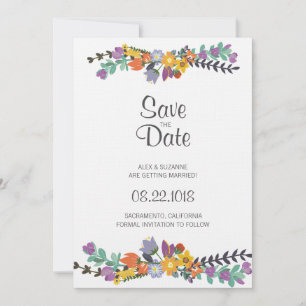 Hochzeit der blauen Frühlingszeit Save the Date Einladung