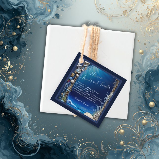 Hochzeit der blauen Küste Geschenkanhänger (Von Creator hochgeladen)