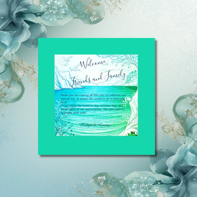 Hochzeit der blauen Küste Geschenkanhänger (Von Creator hochgeladen)