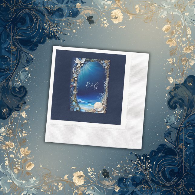 Hochzeit der blauen Küste Serviette (Von Creator hochgeladen)