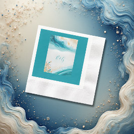 Hochzeit der blauen Küste Serviette