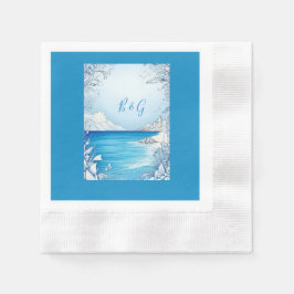 Hochzeit der blauen Küste Serviette