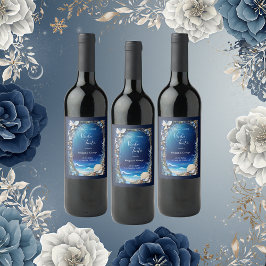 Hochzeit der blauen Küste Weinetikett