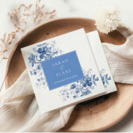 Hochzeit der Blauen Toile Serviette