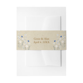 Hochzeit der blauen Wildblume Einladungsbanderole