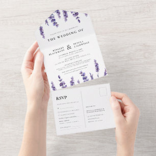 Hochzeit der Blumen All In One Einladung