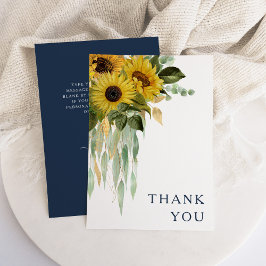 Hochzeit der Blütenblütenblume in Elegance Dankeskarte