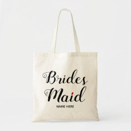 Hochzeit der Bridesmaid-Schriftzeichen Tragetasche