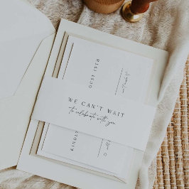 Hochzeit der Einladung Bauchband Einladungsbanderole