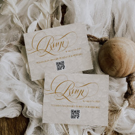 Hochzeit der Elfenbeinflorromantik RSVP Karte