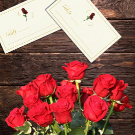 Hochzeit der Elfenbeingoldene Rose Platzkarte