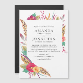 Hochzeit der Flora und Fauna Magneteinladung