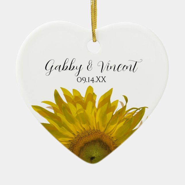 Hochzeit der Gelbblüte Keramik Ornament (Vorne)