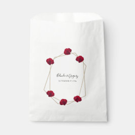 Hochzeit der geometrischen Rote Rose Geschenktütchen
