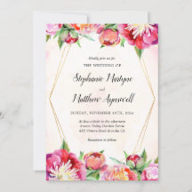 Hochzeit der geometrischen Wasserfarbenkoralle