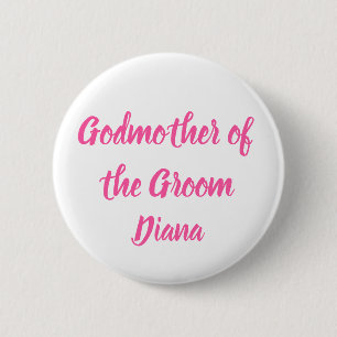 Hochzeit der Godmutter des Groom-Pink-Individuelle Button