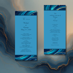 Hochzeit der Golden Accented Abstrakt Ocean Waves Programm