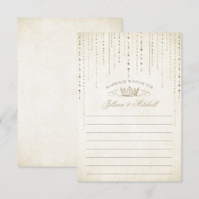 Hochzeit der Goldkrone Hinweiskarte (Vorne/Hinten)