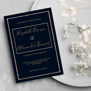 Hochzeit der handgeschriebenen Kalligraphie in Bla Einladung