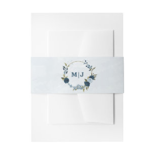 Hochzeit der hellblauen Blume Einladungsbanderole