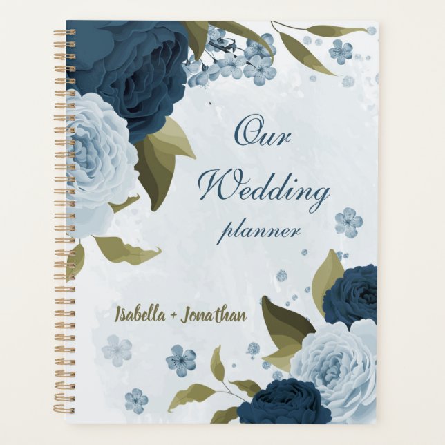 Hochzeit der hellblauen Blume Planer (Vorderseite)