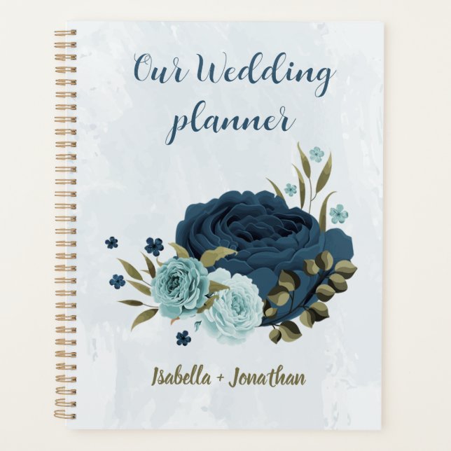 Hochzeit der hellblauen Blume Planer (Vorderseite)