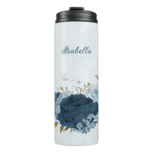 Hochzeit der hellblauen Blume Thermosbecher
