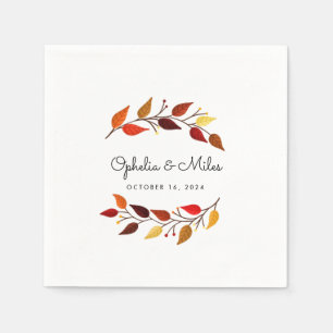 Hochzeit der Herbstzweige Serviette