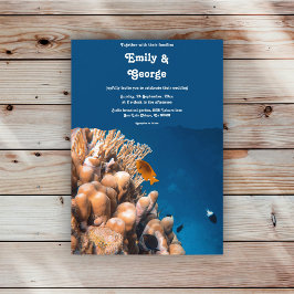 Hochzeit der Küstenfische von Marinefischen Einladung