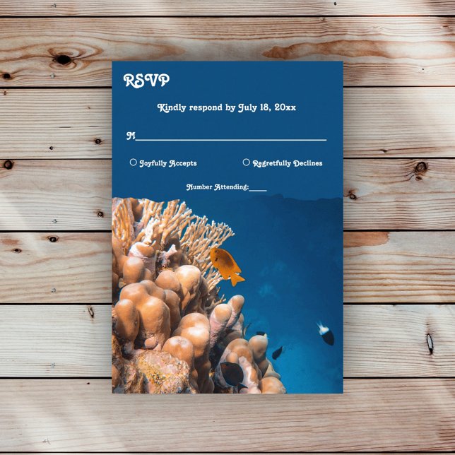 Hochzeit der Küstenfische von Marinefischen RSVP Karte (Von Creator hochgeladen)
