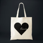 Hochzeit der Liebe Black Heart Tragetasche<br><div class="desc">Das ist eine schöne Tasche für Liebhaber mit dem Bild von schwarzem Herz für nur verheiratet und jeden anderen Anlass. Auch sie kann mit Ihrem Namen oder Logo angepasst werden.</div>