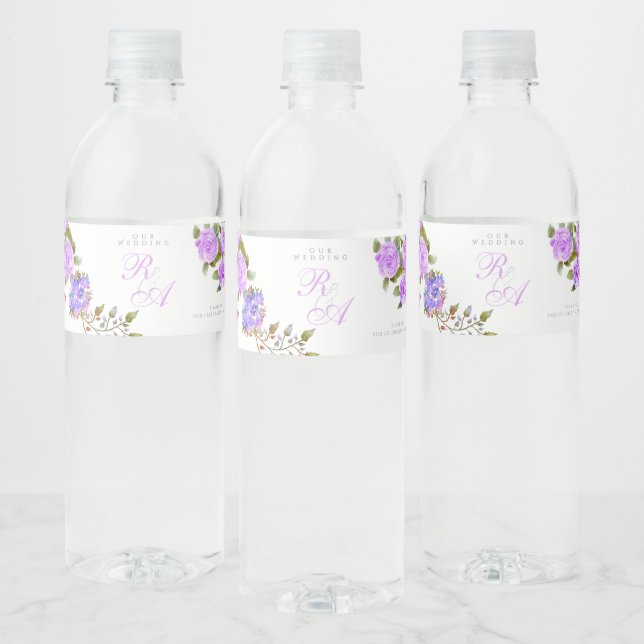 Hochzeit der lila Rose (Flaschen)