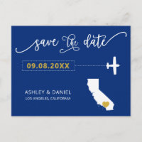 Hochzeit der Marine California Save the Date Map P