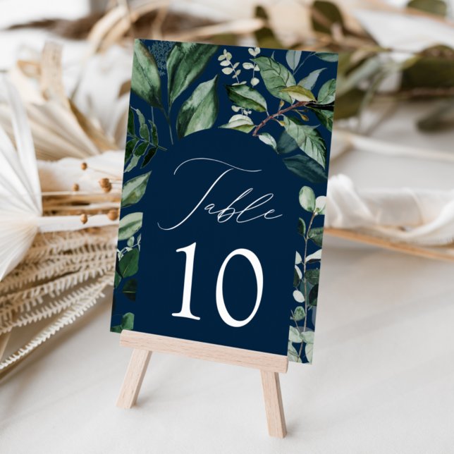 Hochzeit der Marine mit üppiger Vegetation Tischnummer (Von Creator hochgeladen)