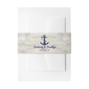 Hochzeit der Marine und des Driftwood Beach Einladungsbanderole