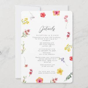 Hochzeit der Minimalistischen Wildblume Einladung