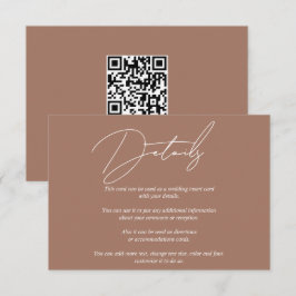 Hochzeit der modernen weißen Schrift Kalligraphie Begleitkarte