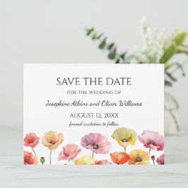 Hochzeit der Mohnblüte Save The Date