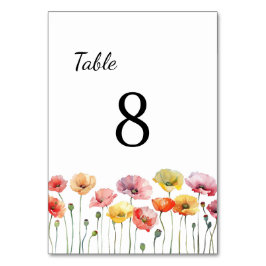 Hochzeit der Mohnblüte Tischnummer
