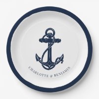 Hochzeit der Nautic Navy Blue Anchor Beach