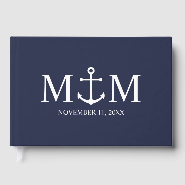 Hochzeit der Nautic Navy Gästebuch (Vorderseite)