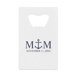 Hochzeit der Nautic Navy Geldbeutel Flaschenöffner