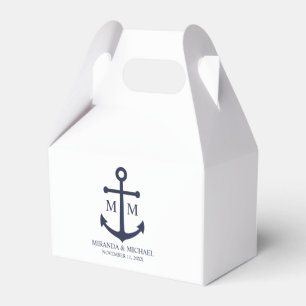 Hochzeit der Nautic Navy Geschenkschachtel