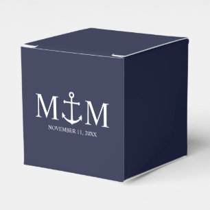 Hochzeit der Nautic Navy Geschenkschachtel